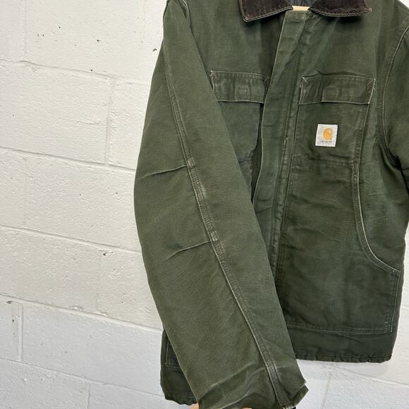 Vintage Carhartt Quilted Artic Duck Jacket “Green” CQ184 - Picture 5 of 13